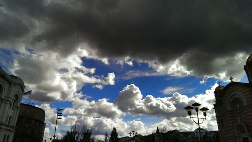 Low angle view of cloudy sky