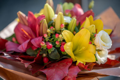 Close-up of rose bouquet