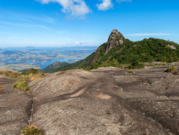 Scenic view of mountain against sky