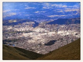 High angle shot of cityscape