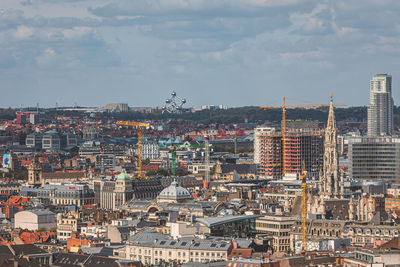 Aerial view of buildings in city