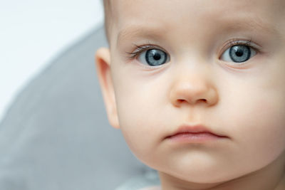 Close-up portrait of cute boy