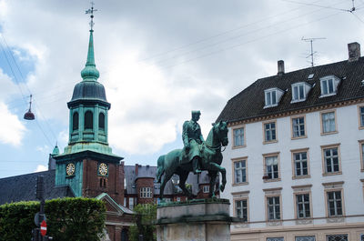 Low angle view of historic building against sky