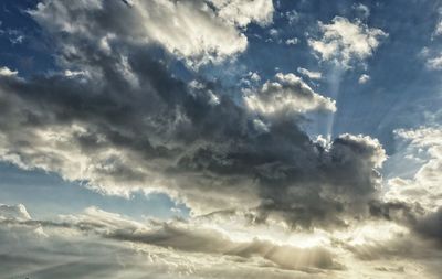 Low angle view of cloudy sky