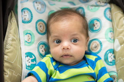 Close-up portrait of cute baby girl