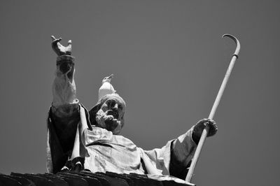 Low angle view of statue