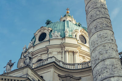 Low angle view of karlskirche against sky