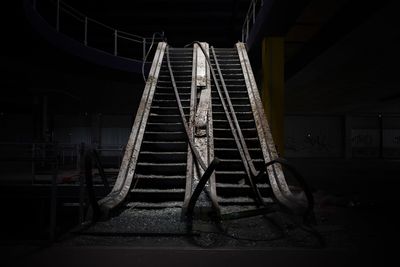 Staircase in abandoned building
