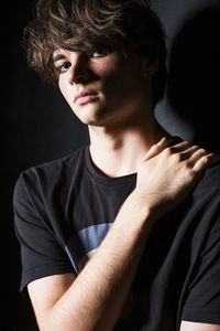 Close-up portrait of a young man