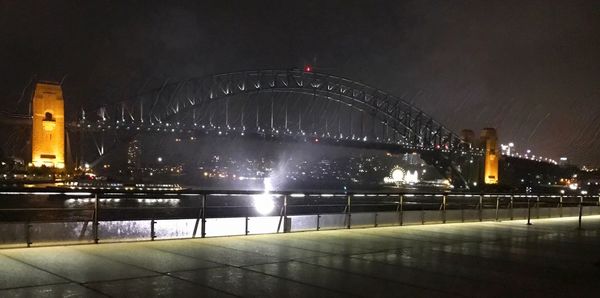 Ferris wheel against sky at night