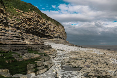 Fontygary pebble beach in the afternoon during summer