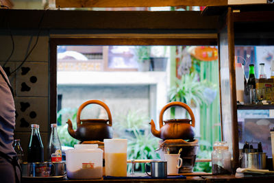 Table and chairs in restaurant