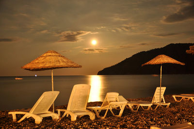 Moonlight in adrasan, one of the most beautiful bays of the mediterranean