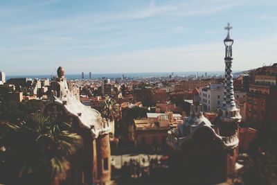 Park guell against sky