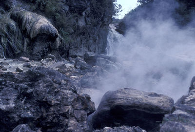 Scenic view of waterfall