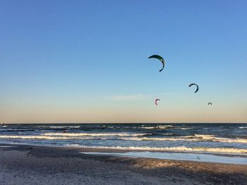 Kite-surfer on the sea