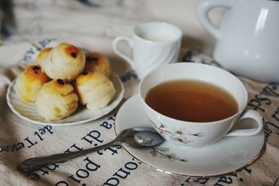 Close-up of cookies on table