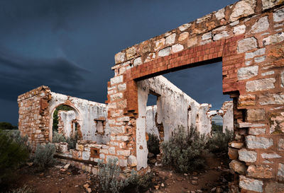 Old buildings against sky