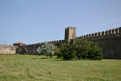 View of fort against clear sky