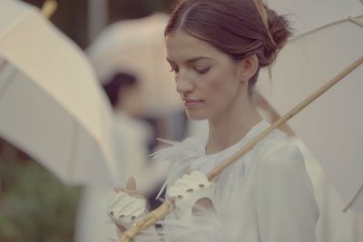 Close-up of young woman