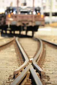 Switch or track switch for rail in railroad and train traffic