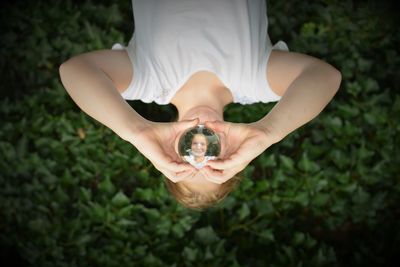 Close-up of girl hanging 