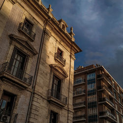 Low angle view of old building against sky