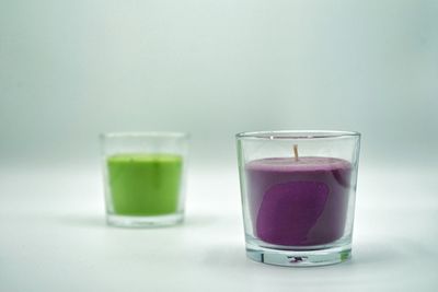 Close-up of drink in glass on table
