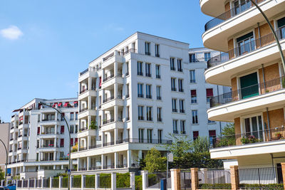 Low angle view of buildings against sky