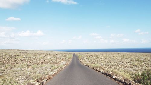 Scenic view of landscape against cloudy sky