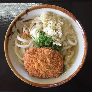 Close-up of served food in plate