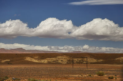 Scenic view of desert against sky