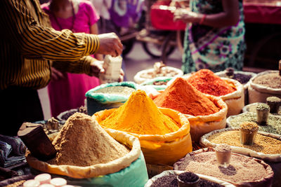 Various fruits for sale at market stall