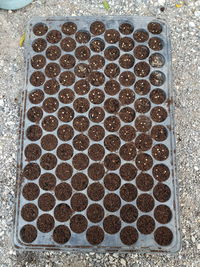 High angle view of pattern on floor