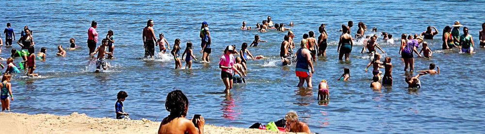 Group of people on beach