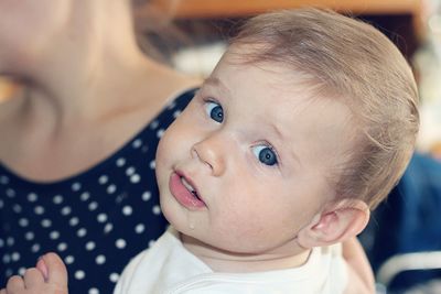 Close-up portrait of cute baby
