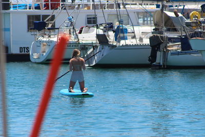 Full length of man in swimming pool