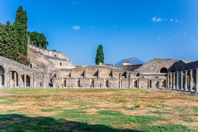 Old ruins against blue sky