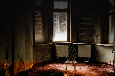 Interior of abandoned house