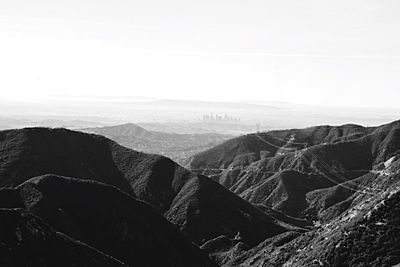 View of mountain range against the sky