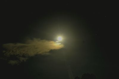 Low angle view of moon at night