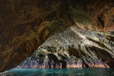 Rock formation in sea