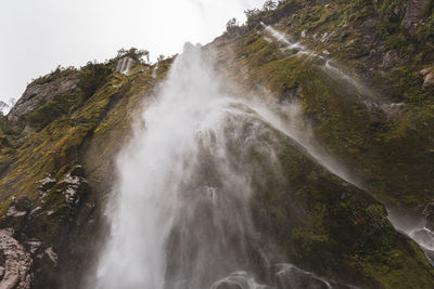Scenic view of waterfall
