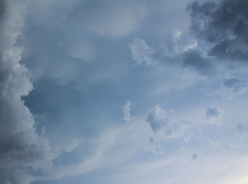 Low angle view of clouds in sky