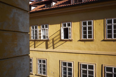 Low angle view of yellow building