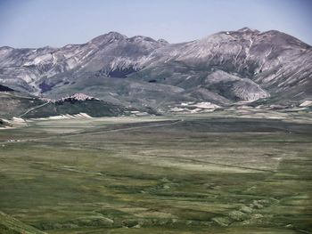 Scenic view of snowcapped mountains