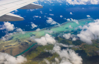 Aerial view of landscape against sky