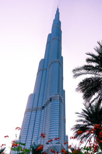 Low angle view of modern building against sky