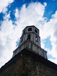 Low angle view of old building against sky