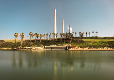 View of factory at waterfront